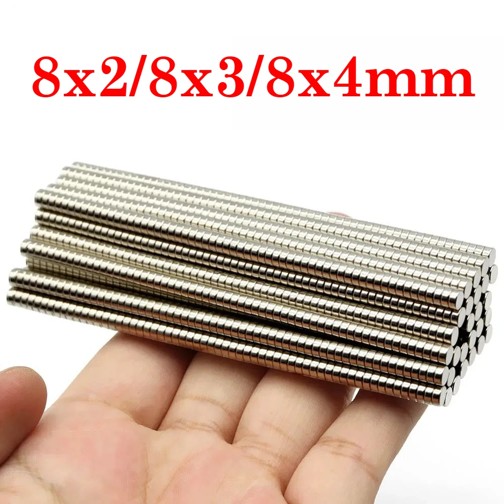 8x2/8x3/8x4mm Round Magnetic Discs, Suitable for DIY Decoration, Crafting Accessories, Office Use,whiteboards,and Refrigerators