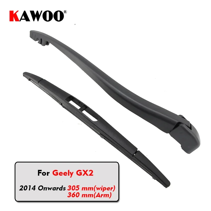 

KAWOO Car Rear Wiper Blades Back Window Wipers Arm For Geely GX2 Hatchback (2014-) 305mm Auto Windscreen Blade Accessories