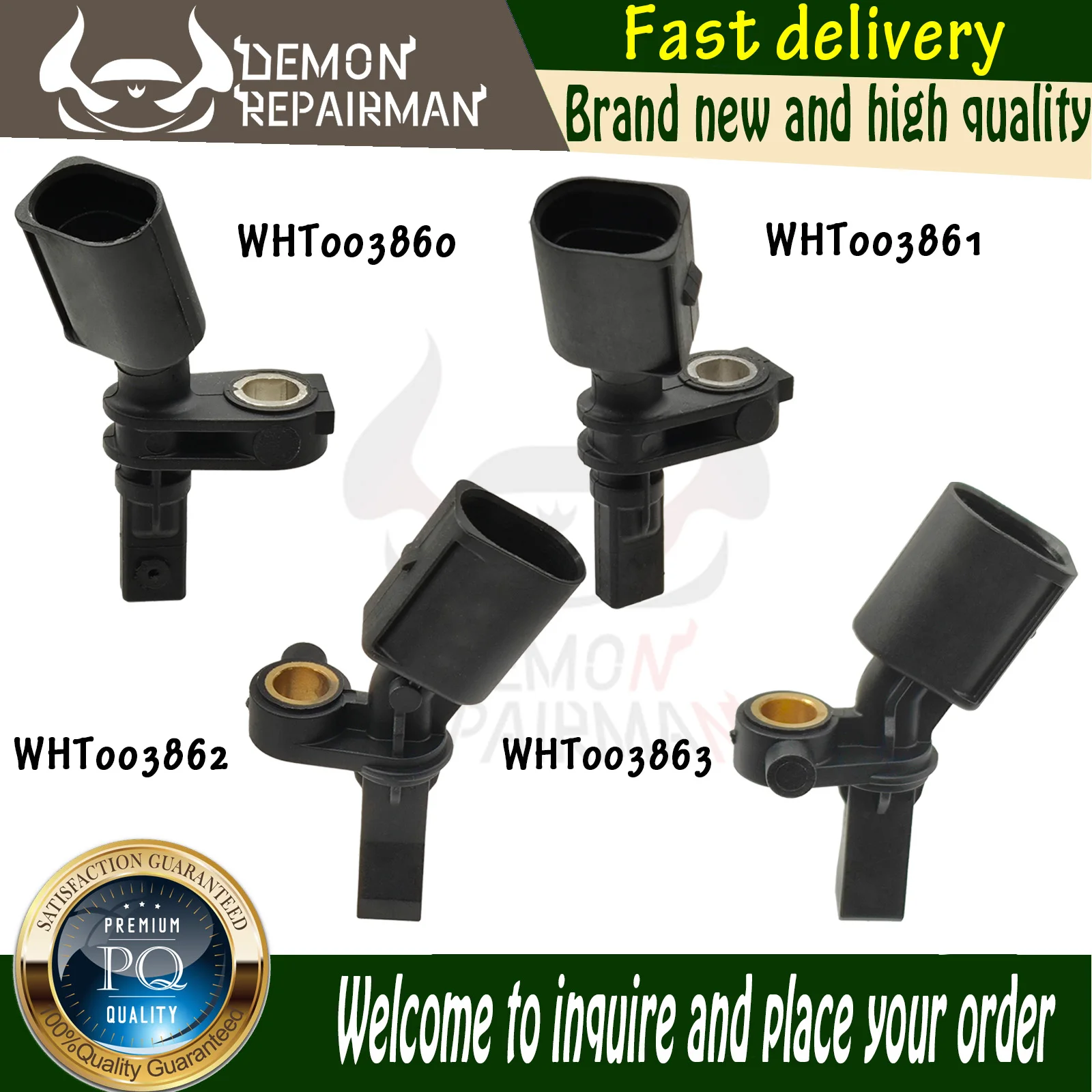 

WHT003862 NEW ABS Wheel Speed Sensor Compatible with AUDI A1 SEAT CORDOBA 2.0L IBIZA SKODA FABIA ROOMSTER 1.4L VW POLO 1.8L 1.2L