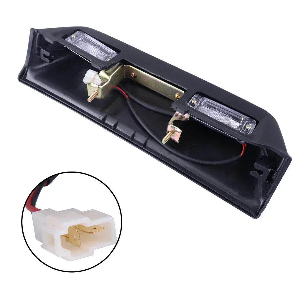 Lámpara Carhome, accesorios de luz de matrícula, color negro, compatible con accesorios para Pajero 1990-2000 MB623336 plástico + puerta trasera de Metal, nuevo