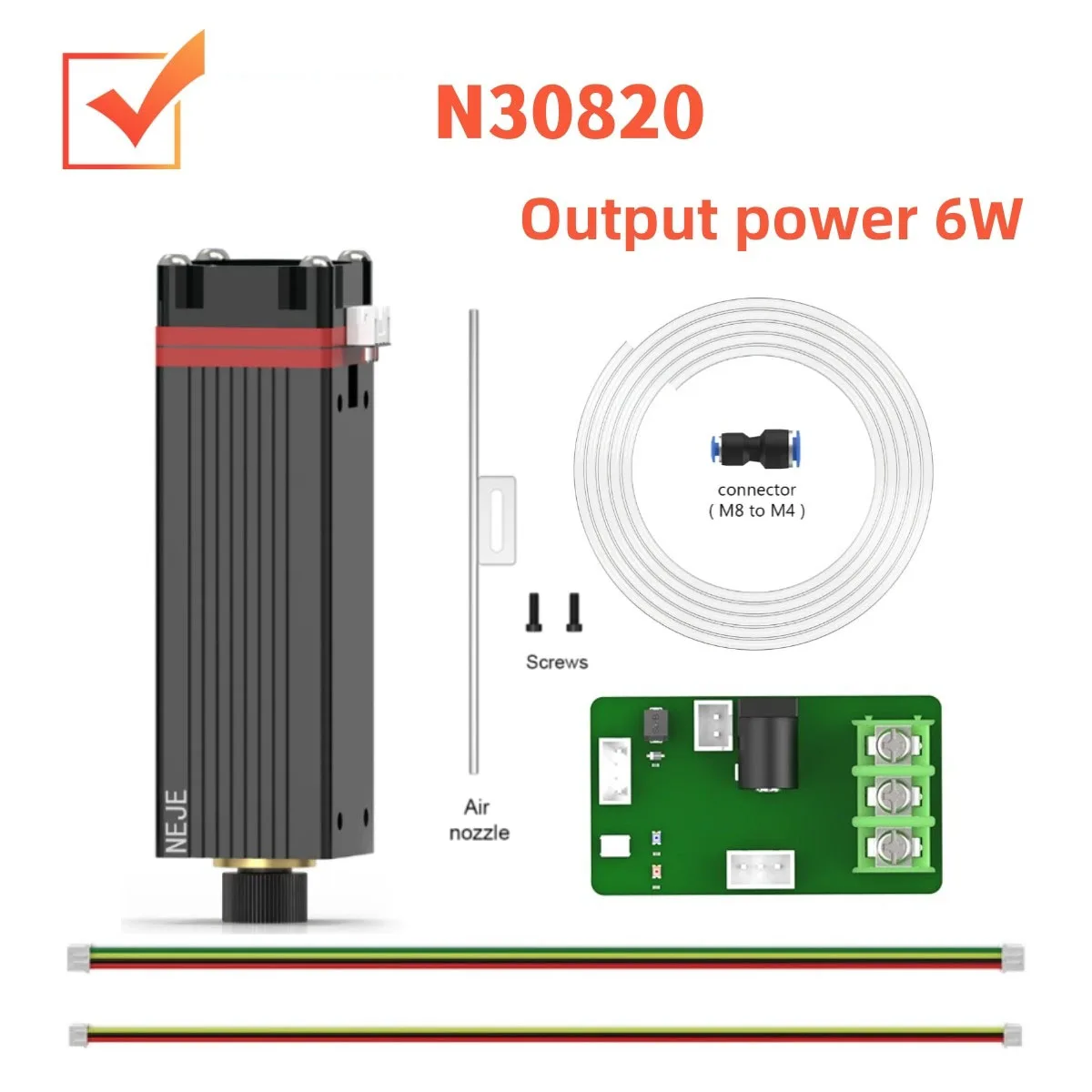Ferramenta de corte a laser N30820/E80/A40630/A40640 Módulo laser 20-120W Módulo laser profissional, tecnologia de ponto de pressão