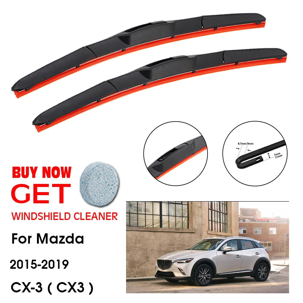 

Car Wiper For Mazda CX-3 ( CX3 ) 22"+18" 2015-2019 Front Window Washer Windscreen Windshield Silica Gel Wiper Blade Accessories