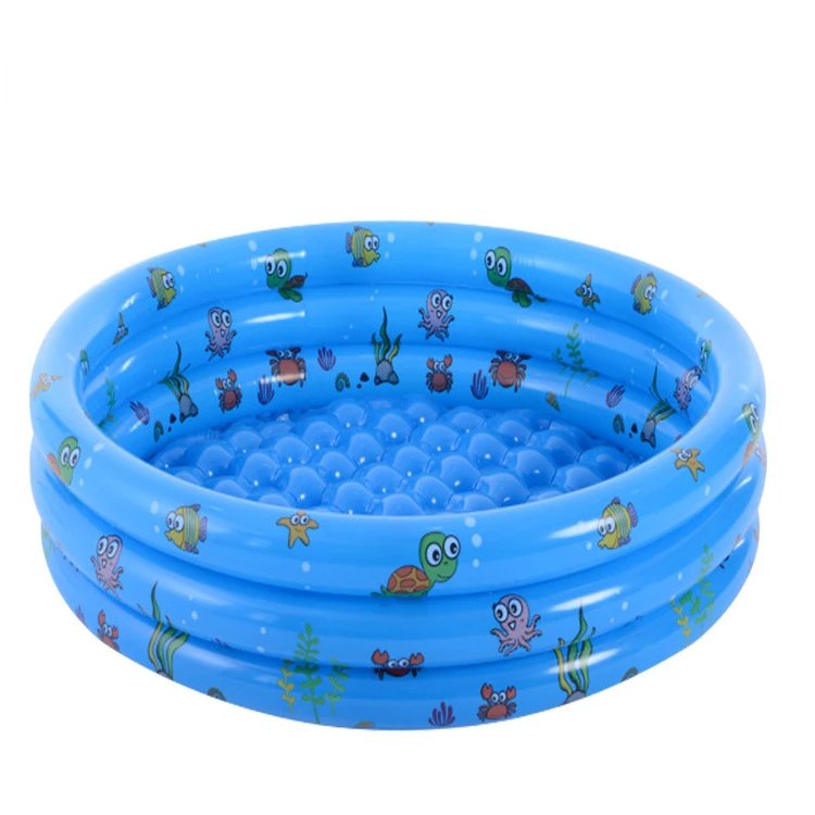 130cm Three-ring Inflatable Round Swimming Pool Children's Paddling Pool Home Baby Thickening Inflatable Swimming Pool