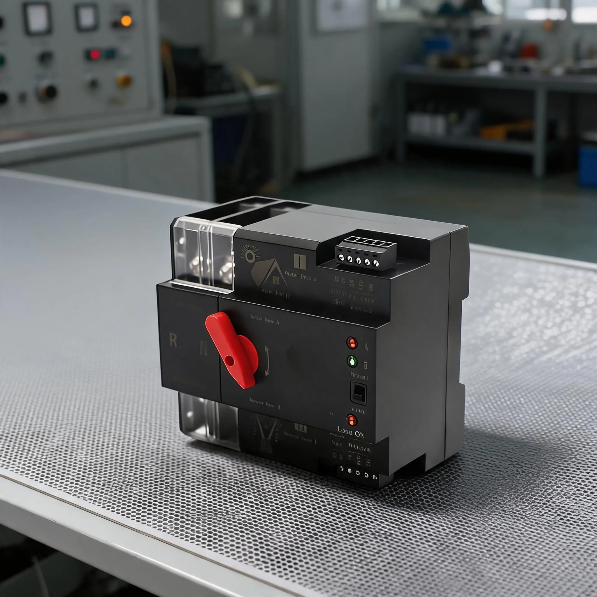 2P 110V Dual Power Changeover Switch For Photovoltaic Storage, Manual/Auto Operation, PC-Level Isolation 63A125A