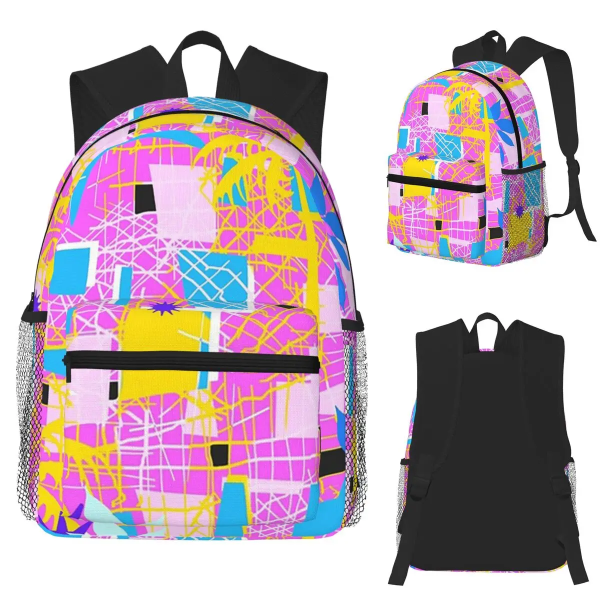 

Colorful Palm Tree Tropical Seamless Repeat Backpack School Bag Hiking Travel Daypack for Men Women Bookbag Shoulder Bags