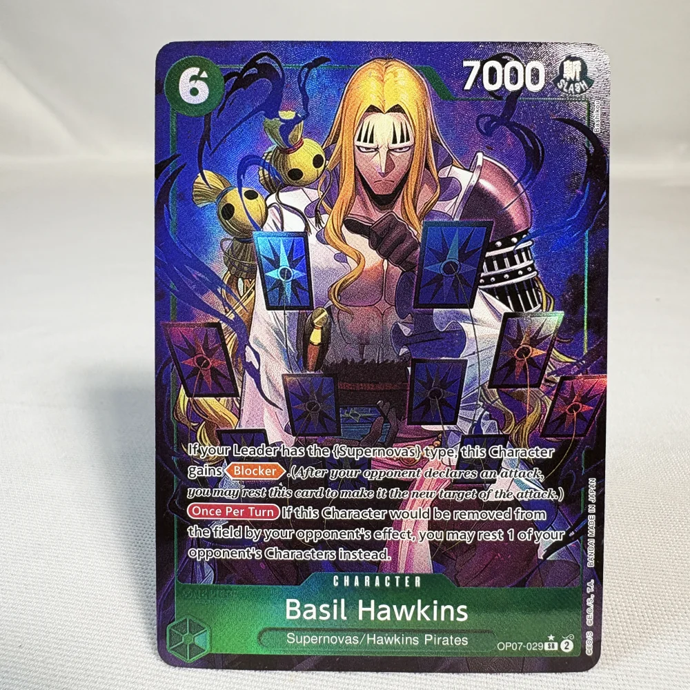 63x88mm One Piece Anime Proxy Card Donquixote Doflamingo&Issho&Basil Hawkins OPCG English Version Toys Gift SR Collection Card