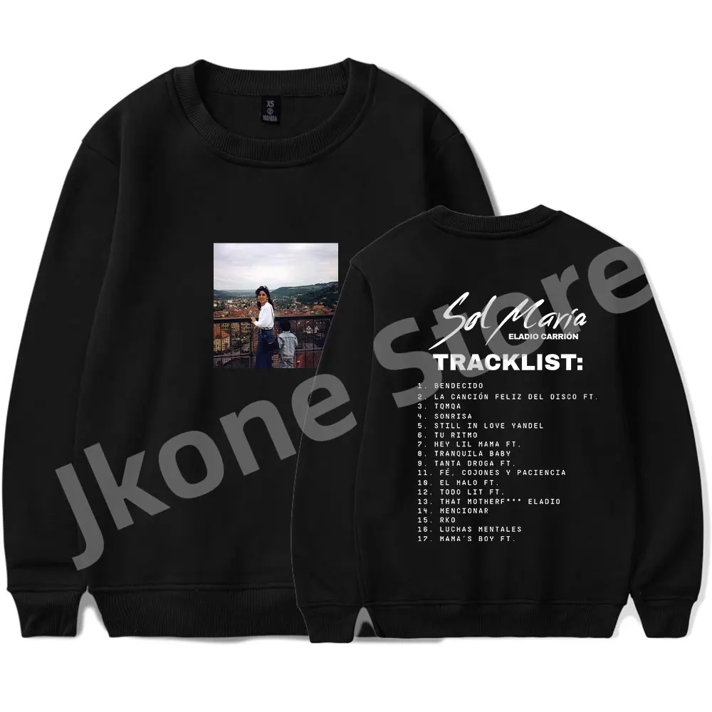 

Eladio Carrion Tracklist Crewneck Sol Maria Album Merch Women Men Fashion Casual Sweatshirts