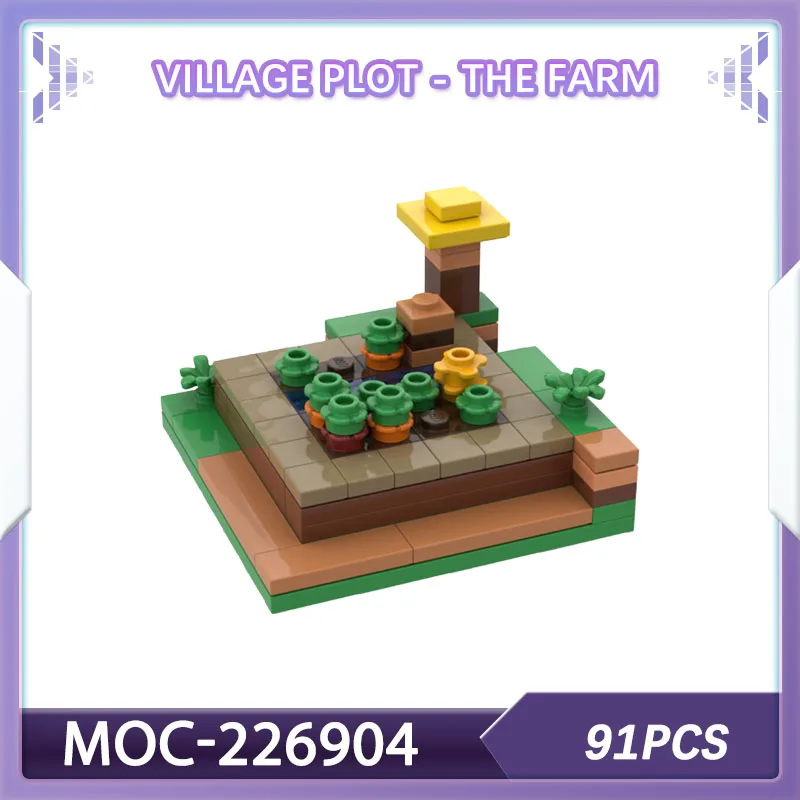 

Набор строительных блоков Village Plot - The Farm Pixel MOC-226904 Ремесленное игровое украшение Рождественский подарок