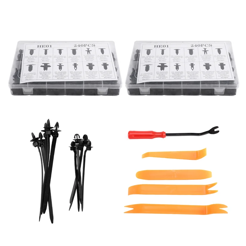 

N26R-Bumper Clamp Plastic Rivets For Cars Rivet Push Fastener Kit Plastic Rivet Tool Door Decorative Panel Clips
