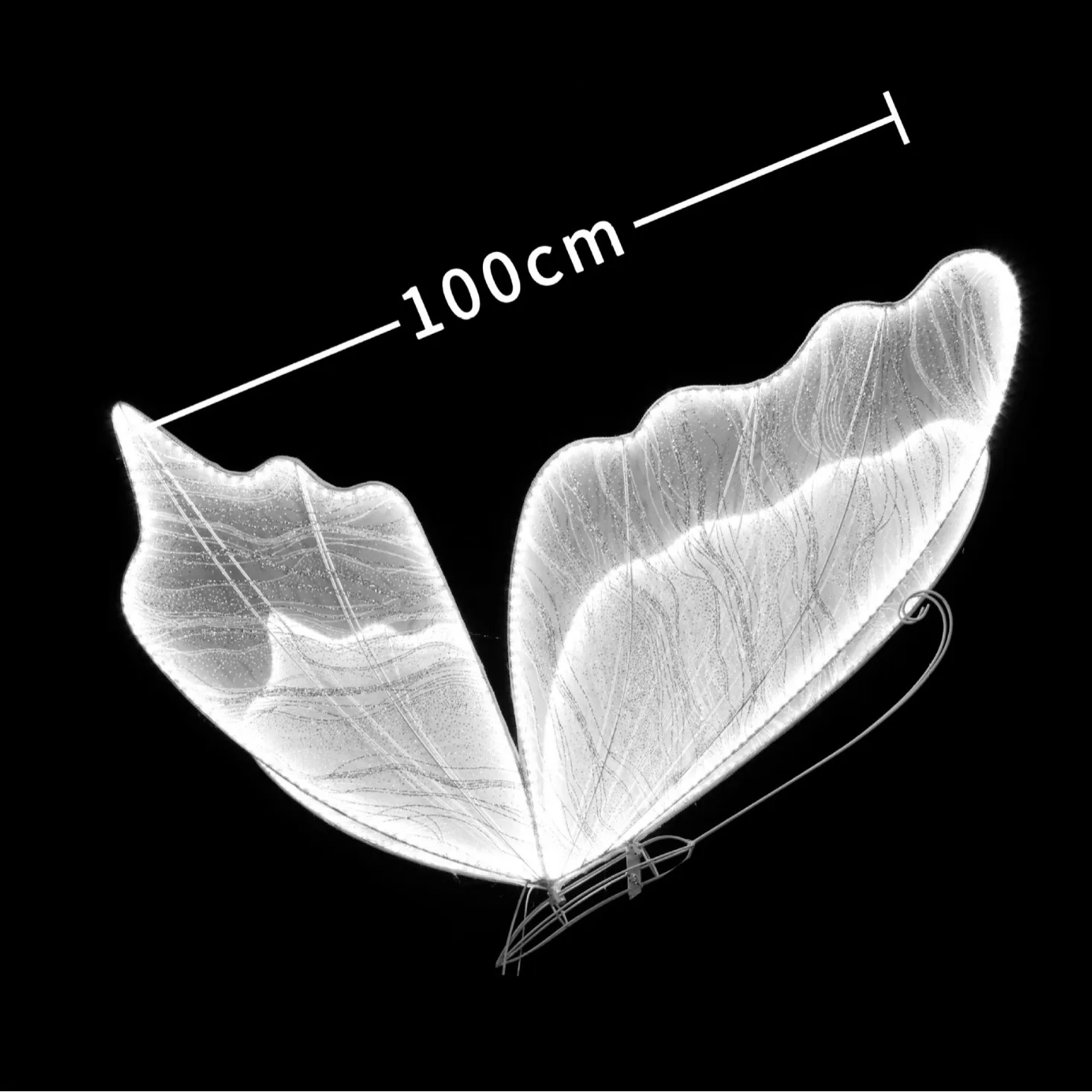 Wedding props spirit butterfly chandelier wing scene arrangement butterfly luminous decoration pendant wedding