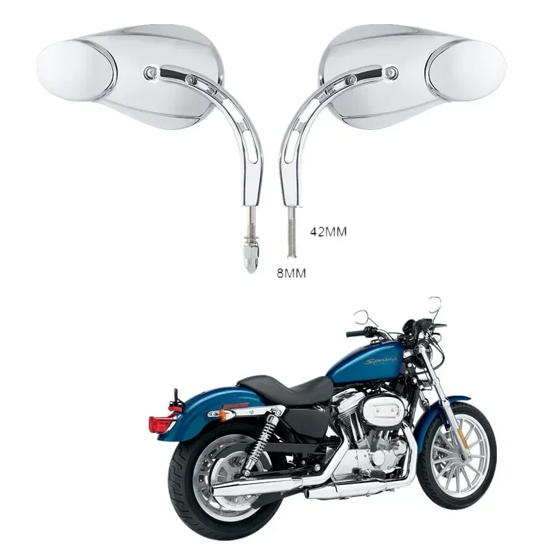 

For Harley Touring Electra Street Glide Road King Fat Bob Boy Sportster 883 1200 Softail Motorcycle Split Vision Mirrors