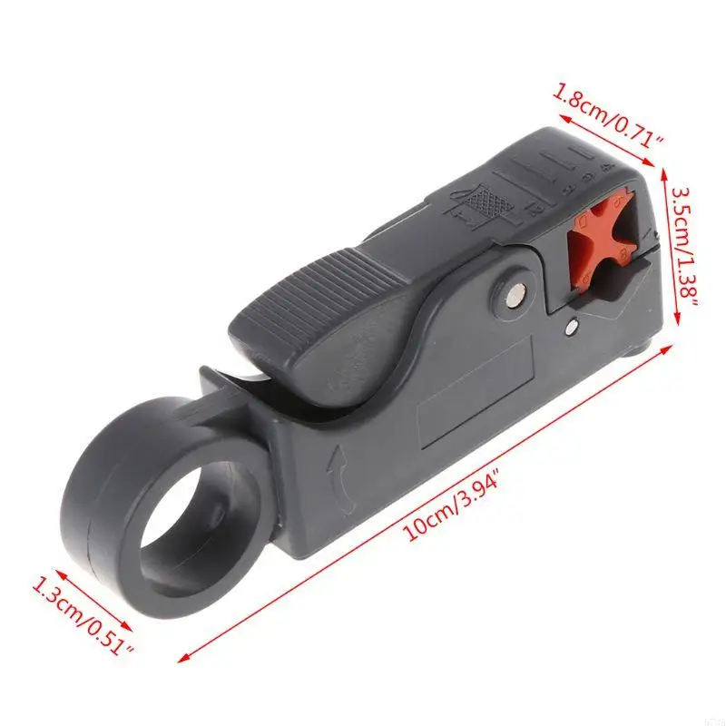 573A 1PC أداة القطع الدوار Coax Coaxial Cable RG58 RG6 متجرد للرمادي