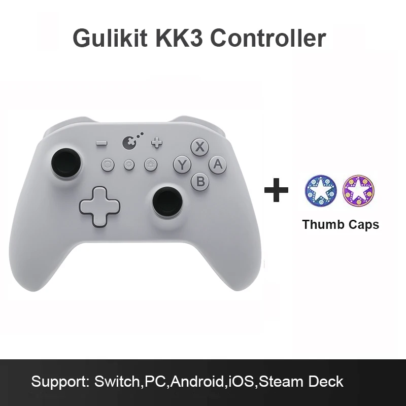 GuliKit KK3 draadloze controller Bluetooth-gamepad met TMR-joystick Hall-effect Tiggers voor Nintendo Switch2 Windows Android iOS