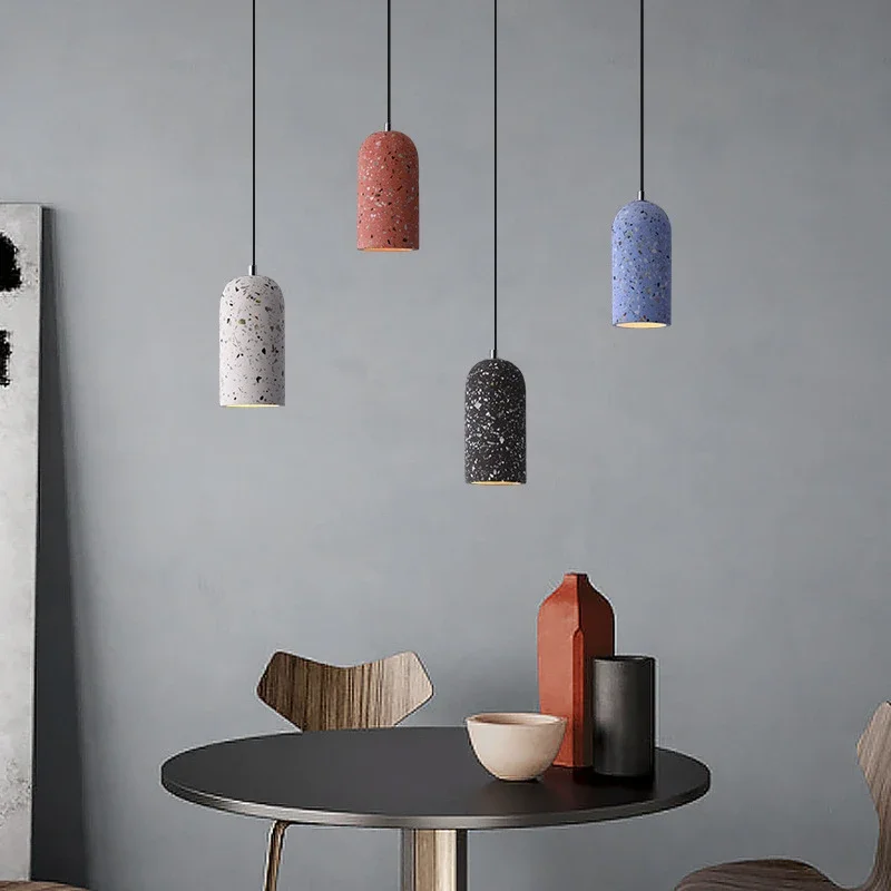 2026 الاسمنت قلادة أضواء LED الإضاءة المطبخ مصباح معلق غرفة الطعام ديكور القهوة مطعم غرفة المعيشة مصباح سرير ضوء المنزل