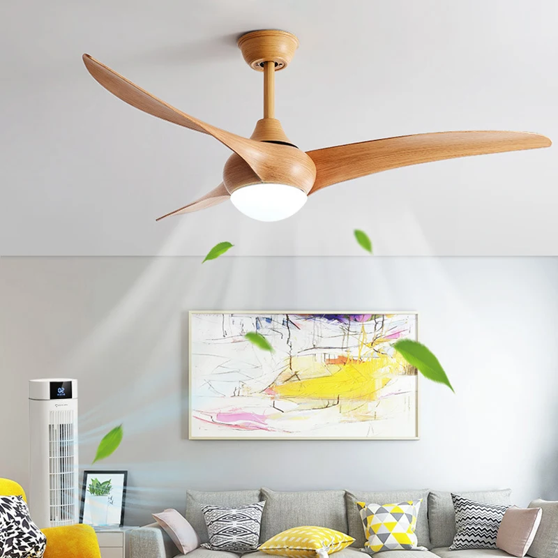 

52 inch American Ceiling Fan with 24W LED light support Remote Control for Restaurant Living Room DC motor 110-240V