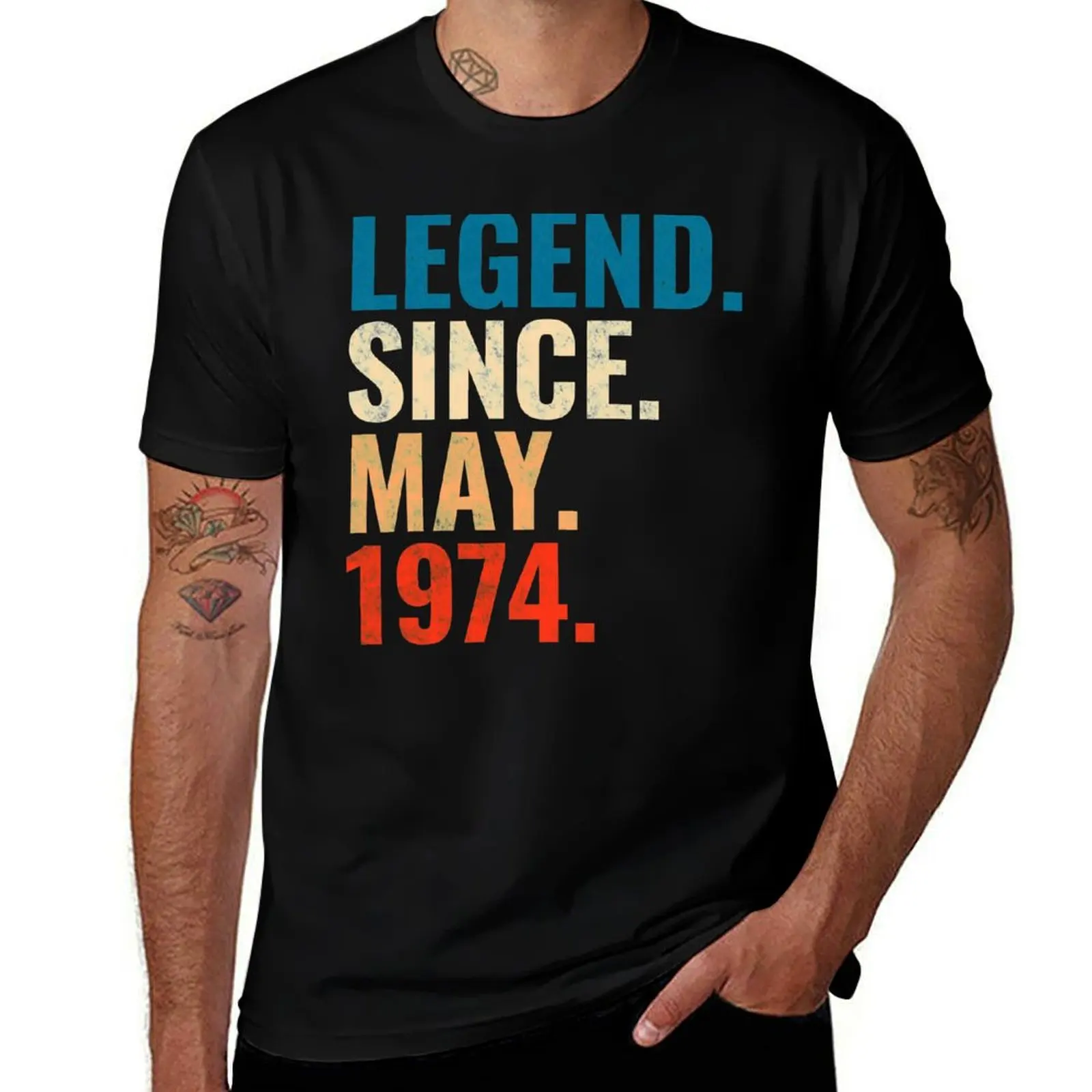 

Legend Since May 1974 Retro Vintage T-Shirt man t shirt luxury t shirts cotton 100% t shirt personalised T-shirt