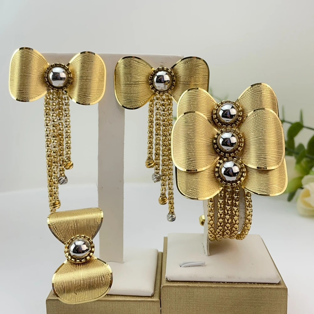 EMMA Women Fashion Jewelry Set New Trendy Big Necklace Earrings Sets Italian Style Luxury Jewelry For African Mama FHK29790