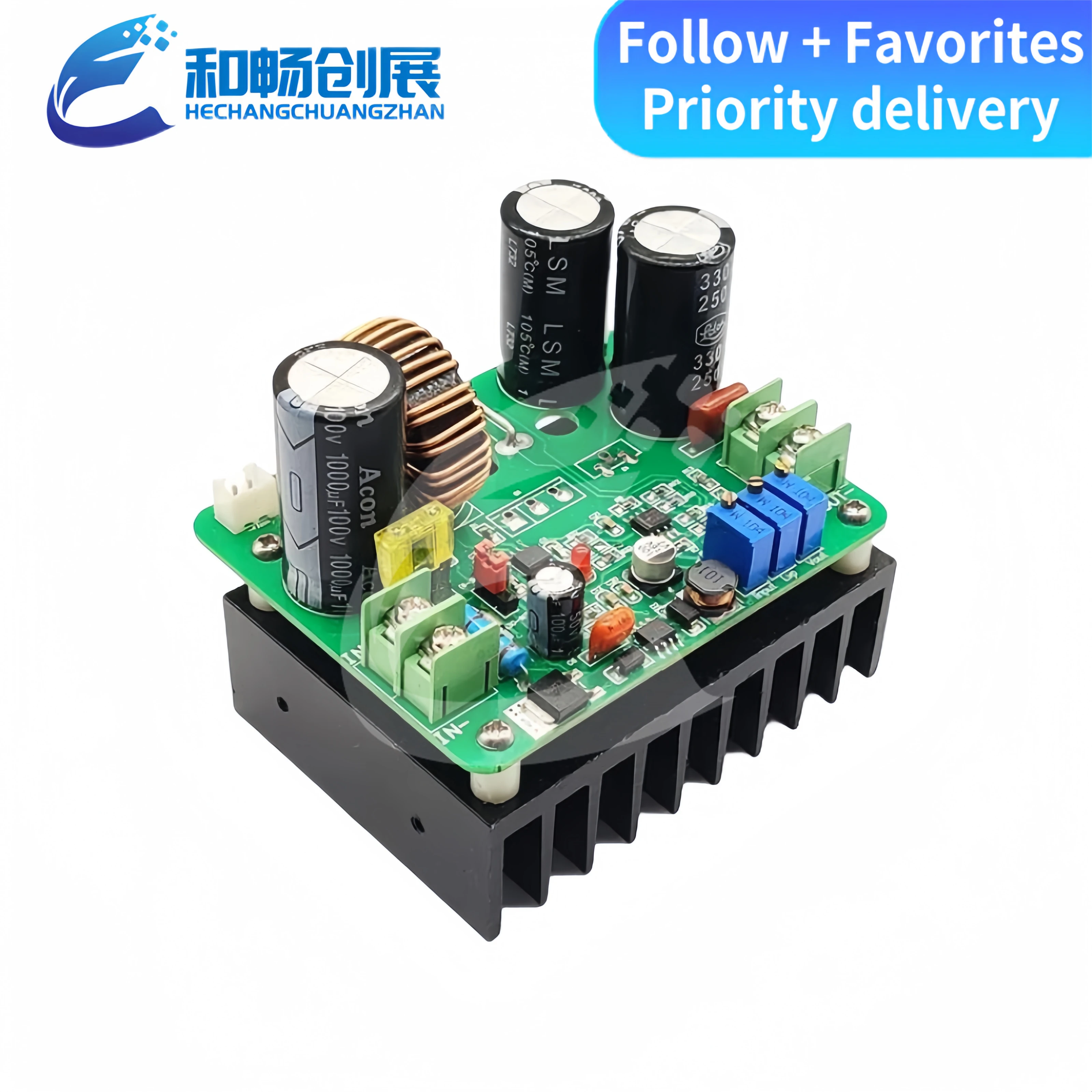 BT900W DC-DC 8V-60V To 12V-130V 15A Regulated Constant Current Boost Converter High Power Adjustable Charger Power Supply Module