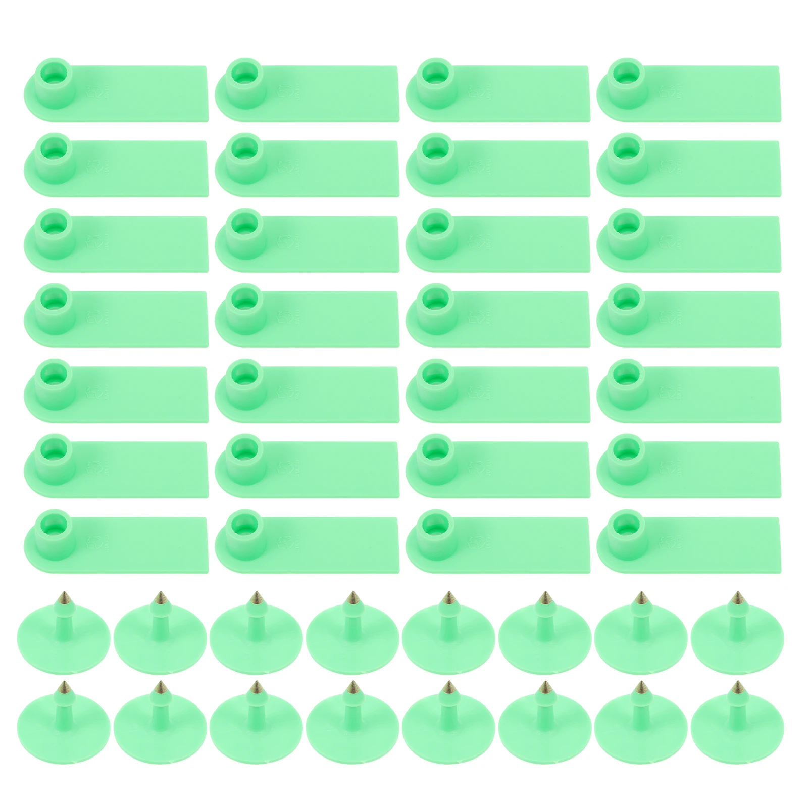 

100 Pcs The Animal Sheep Ear Tags Cow Identification Plastic Farm Label Green for Cows Goats