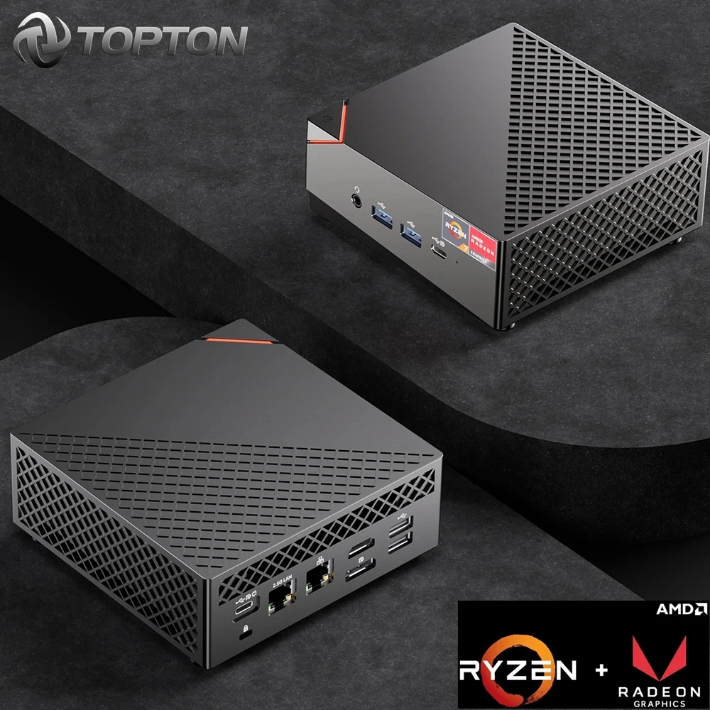 Imagem -03 - Topton-mini Gaming Computer Amd Ryzen 5800u Windows 11 r7 5700u Nvme Ssd 2.5g Lan pc Desktop Portátil 3x4k Htpc Wifi6