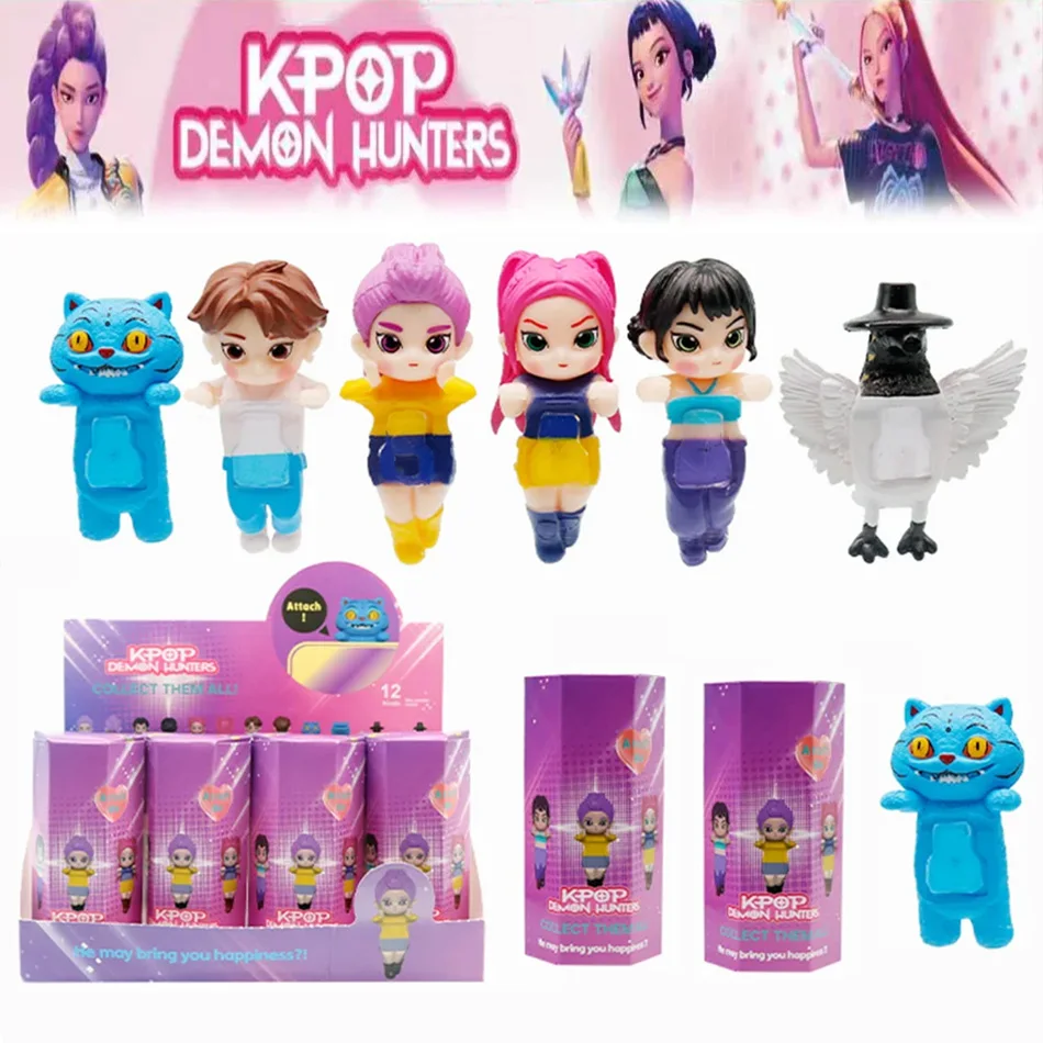 Anime KPop Demon Hunters Blind Box Slayer Set Handmade Anime Cartoon Doll Desktop Decoration K-Pop Rumi Zoey Jinu Tiger Gift
