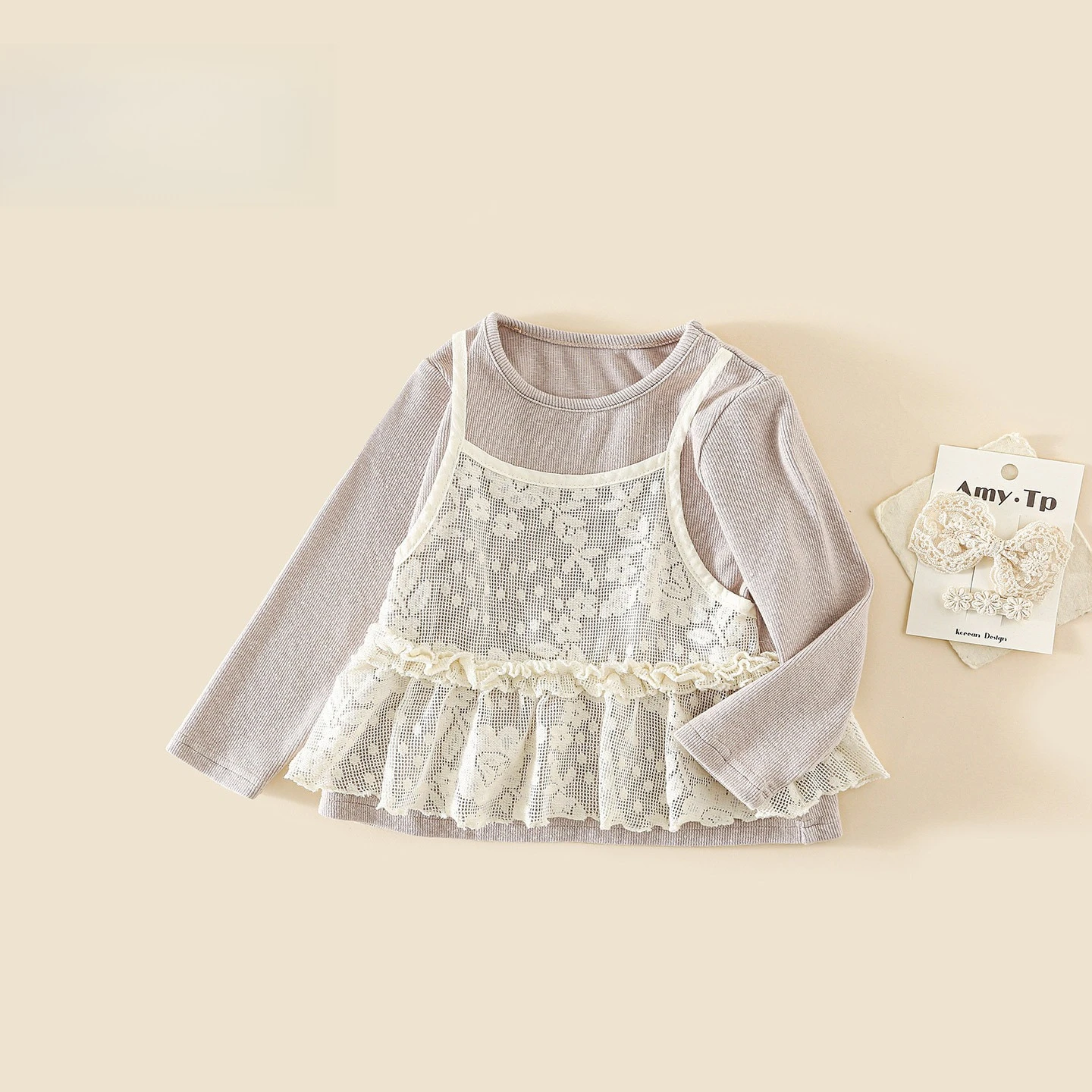 Girl Autumn Long Sleeve T-shirt 2026 New Kids Korean Embroidered False Two-piece Autumn Causal Tops