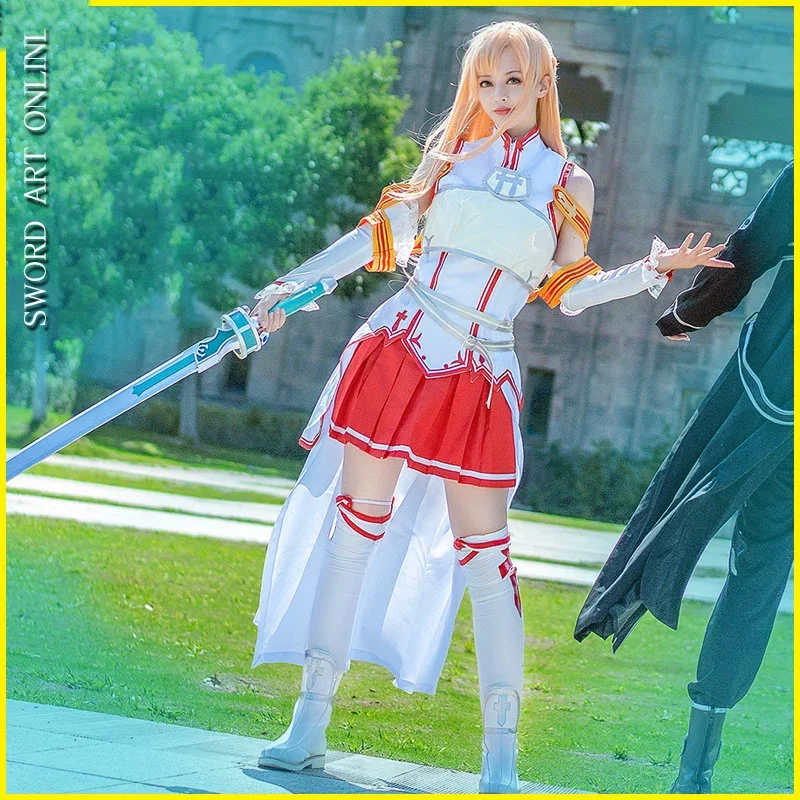 Anime Sword Art Online Asuna Yuuki Cosplay Costumes Dress Halloween Costumes for Women Vestido Role Play Uniform Sexy Clothing