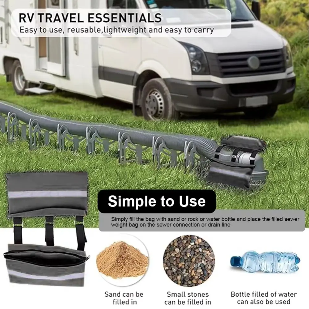 شريط عاكس RV حقيبة وزن المجاري 600D أكسفورد القماش خرطوم مقاوم للماء جهاز دعم الثقيلة يقلل الانسكاب #2