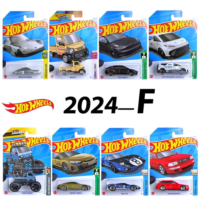 Caja F Hot Wheels 2024 para niños, coche de juguete 1:64 fundido a presión, Audi Avant, Camino, Trouble Decker, Plymouth, Barracuda, modelo de