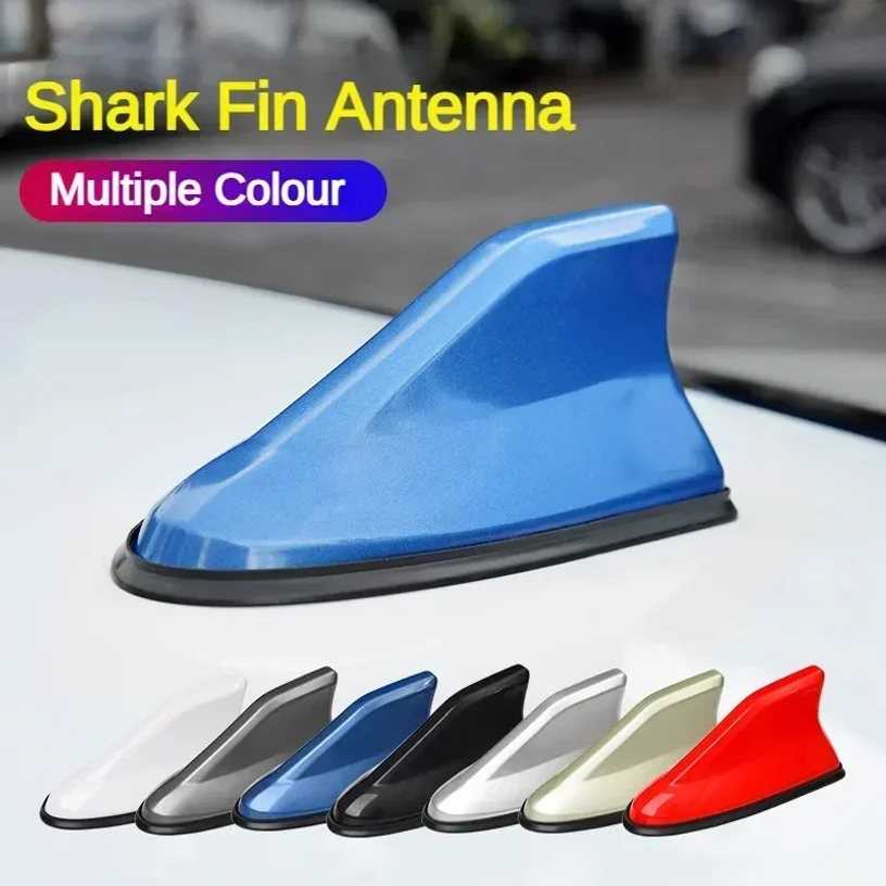 

Universal Carbon Fiber Look Car Roof Top Mount Shark Fin Aerial Antenna Toppers Auto Radio AM FM Antenna Signal Amplifier