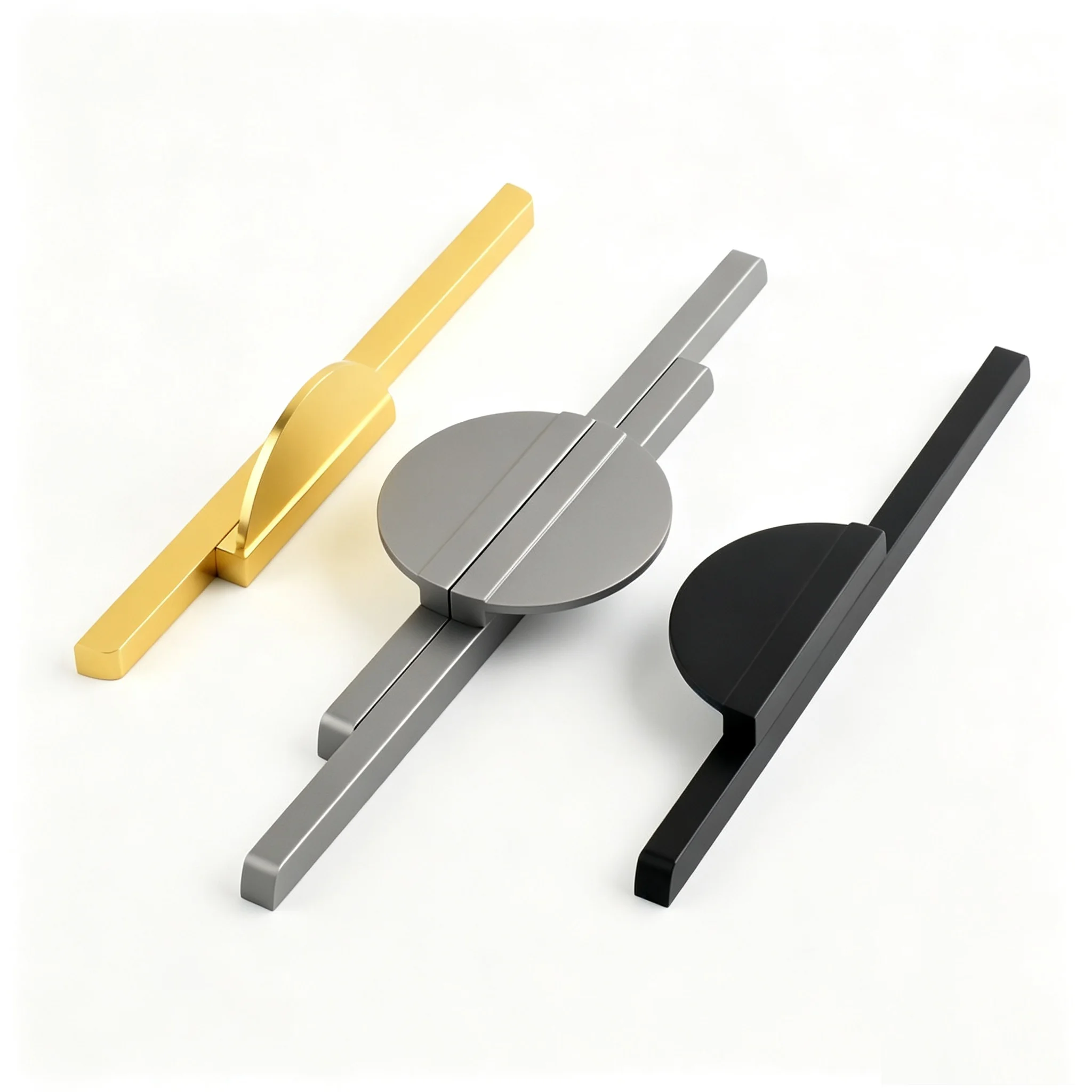 Luxury Semi-Circular Cabinet Handles Modern Minimalist European Creative Pair Wardrobe Door Pulls for Drawer Furniture Handle
