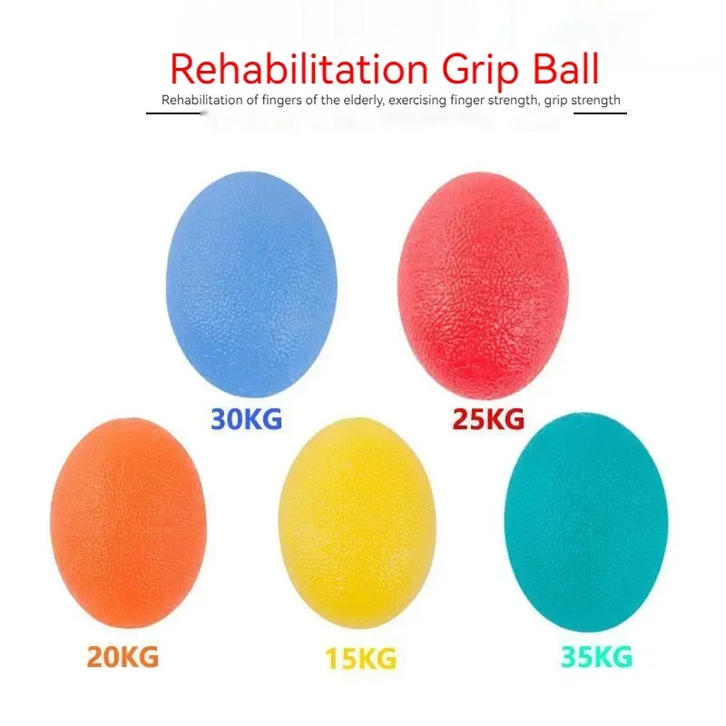 Silikon Hand Grip Ball Ei Männer Frauen Gym Fitness Finger Schwere Exerciser Kraft Muskel Erholung Greifer Trainer – Detail 7