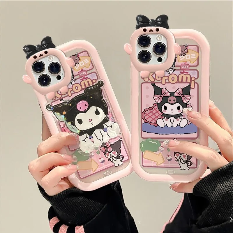 Cool Cute Kuromis Bow-knot Little Monster Lens Silicone Phone Case for OPPO A15 A16 A17 A38 A57 A58 A74 A78 A94 2020 2022 4G 5G