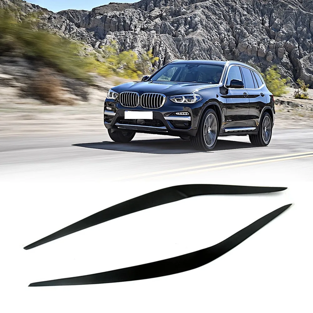 Resin Headlight Eyebrows Eyelids Stickers Trim Cover Headlight Lid for BMW X3 G01 2018 2019 2020 2021