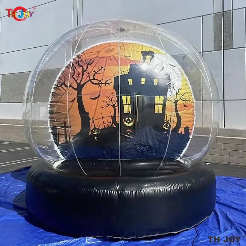 Fast Air Shipping Halloween Human Snow Globe Inflatable Bubble House Outdoor Transparent Dome Photo Booth Bubble Ball