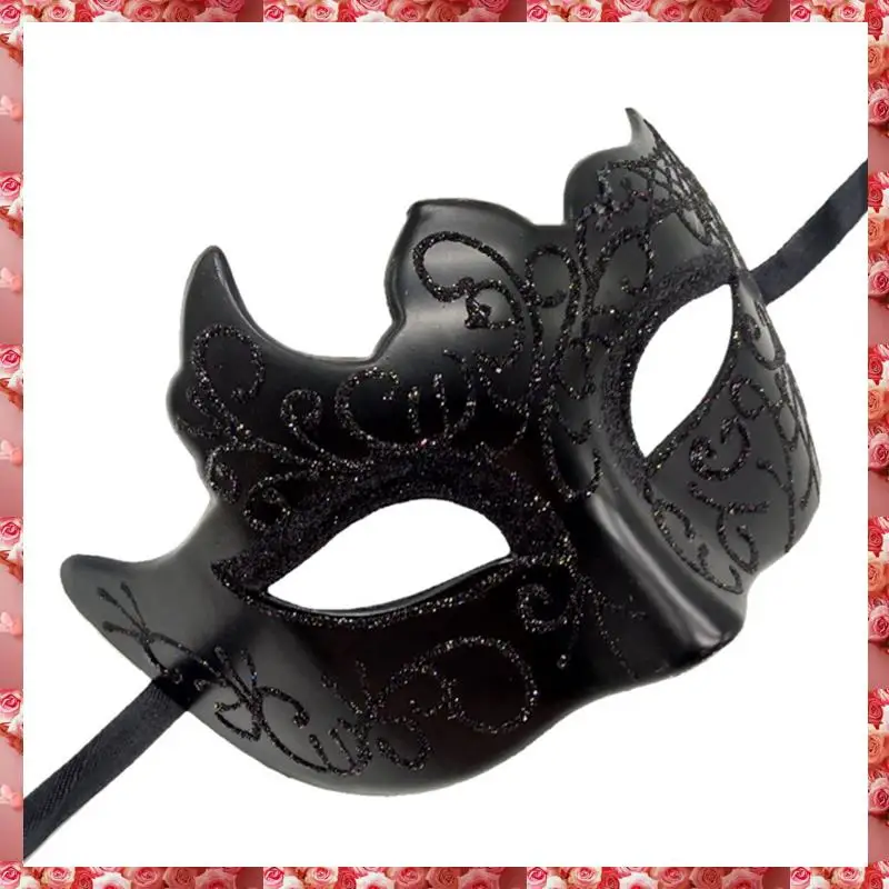 Confezione da 2 maschere per ragazzi in maschera, fasce per feste di carnevale, nuovi costumi di carnevale, decorazioni per feste sexy, nere