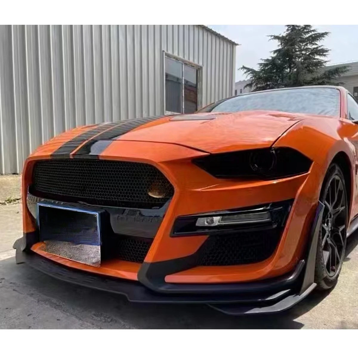 Fashion PP Plastic Body Kit for  Mustang 2015-2017 Modified to GT500  Style Include Side Skirt.