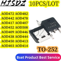 10pcs/LOT AOD472 TO-252 AOD452 AOD450 AOD478 AOD446 AOD444 AOD442 AOD409 AOD403 AOD438 AOD414 AOD417 AOD508 AOD407 AOD482 AOD413