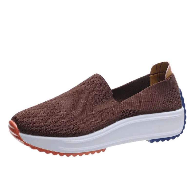 Sommerschuhe Frauen koreanischen Stil weiß atmungsaktiv Mesh Freizeit Outdoor plus Größe Slip-On Damenschuhe Slip on Feminino