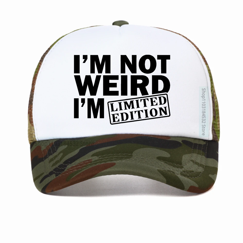 

I'm Not Weird I'm Limited Edition letter Print baseball cap Women fashion casual hat summer adjustable breathable snapback hats