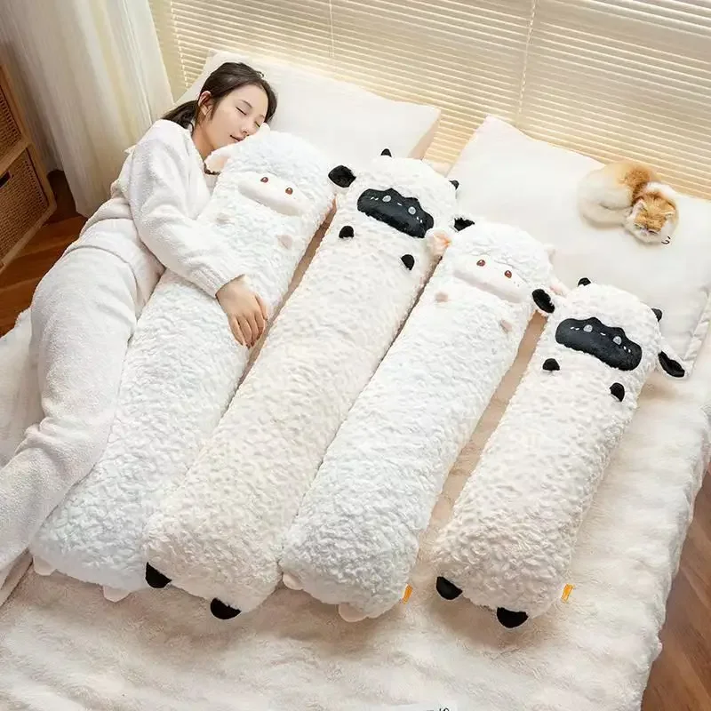 Plush Long Pillow Creative Cartoon Bedroom Sleeping Cushion Side-sleeping Leg-clamping Pillow Removable Washable Soft Bolster