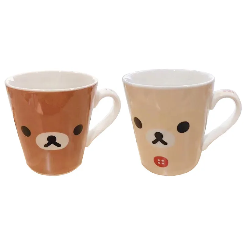 Rilakkuma Korilakkuma Ceramic Cup for Women Girls Kids Anime Bear Cute Kawaii Water Cups