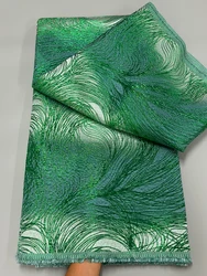 Luxury African Jacqurad Lace Fabric 2025 Newest Nigerian Brocade Lace Fabric for Evening Prom Luxury Women Dresses Sewing