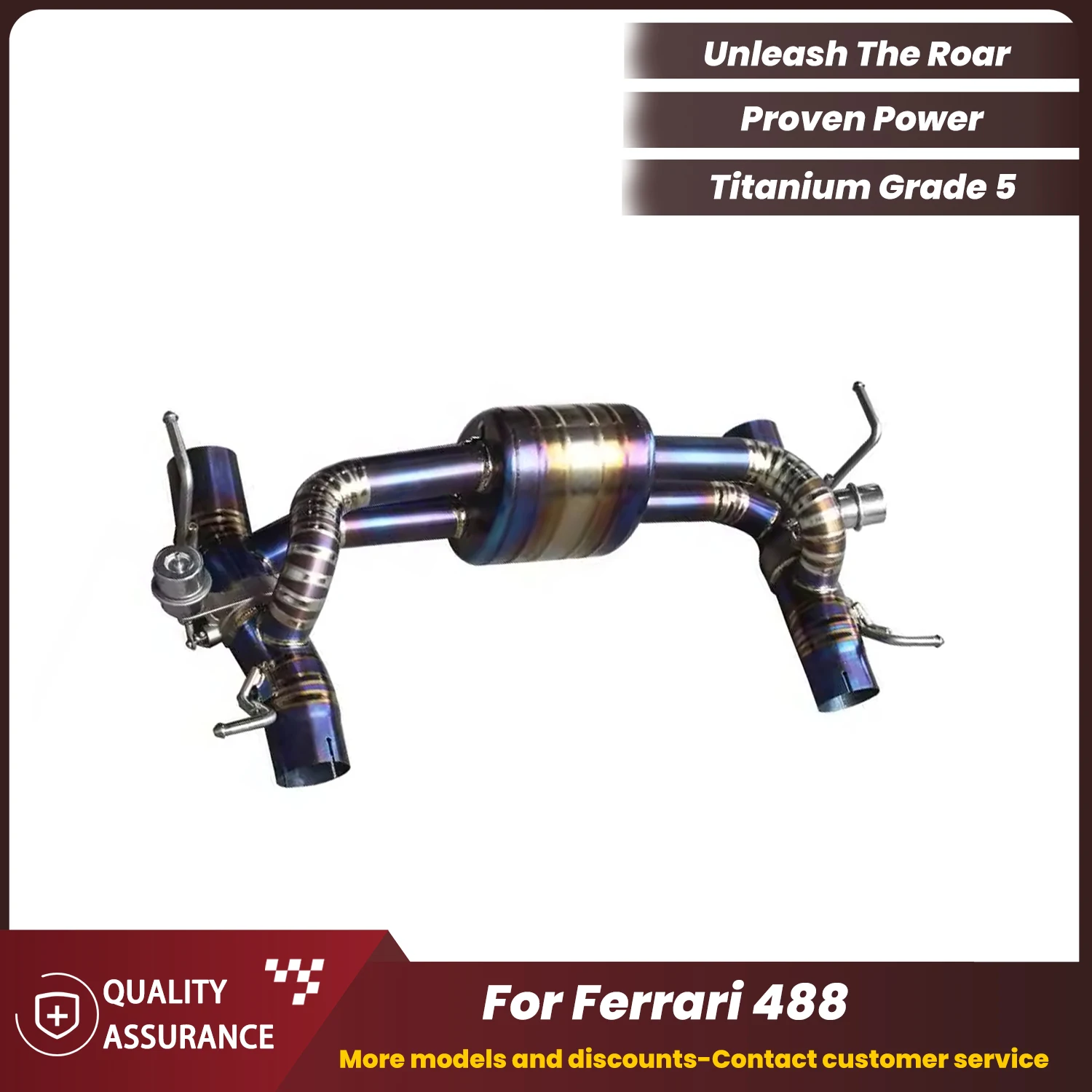 

Upgraded Supercar Sound ECCF Titanium alloy Catback Exhaust for Ferrari 488