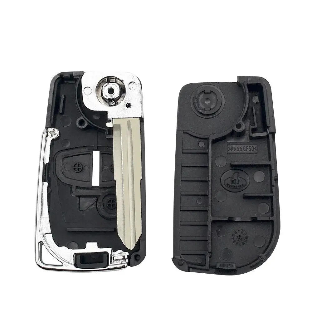 KEYECU Flip Remote Key Shell Case 2 Button / 3 Button dla Mitsubishi Lancer Outlander Pajero Challenger