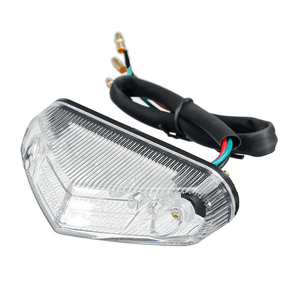 1x universel moto rouge 12LED moto phare feu arrière feu Stop garde-boue feu arrière DC 12V avec câble de 26 cm