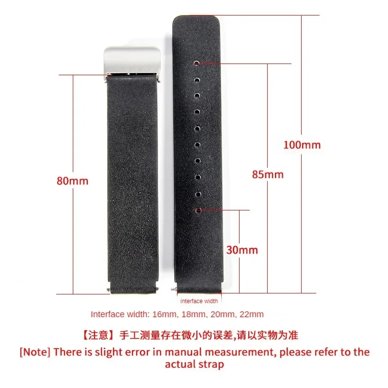 For Huawei B2 B3 B5 Smart Waterproof Soft Cowhide Leather Outdoor Watchband 16 18 20mm Quick Release Convenient Watch Strap