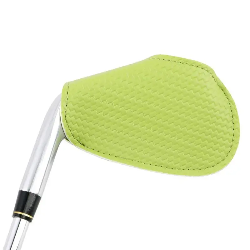 Juego de cubiertas de cabeza de hierro para Golf, cubiertas de cabeza duraderas de cuero PU práctico, accesorios de Golf, cubierta de Putter,