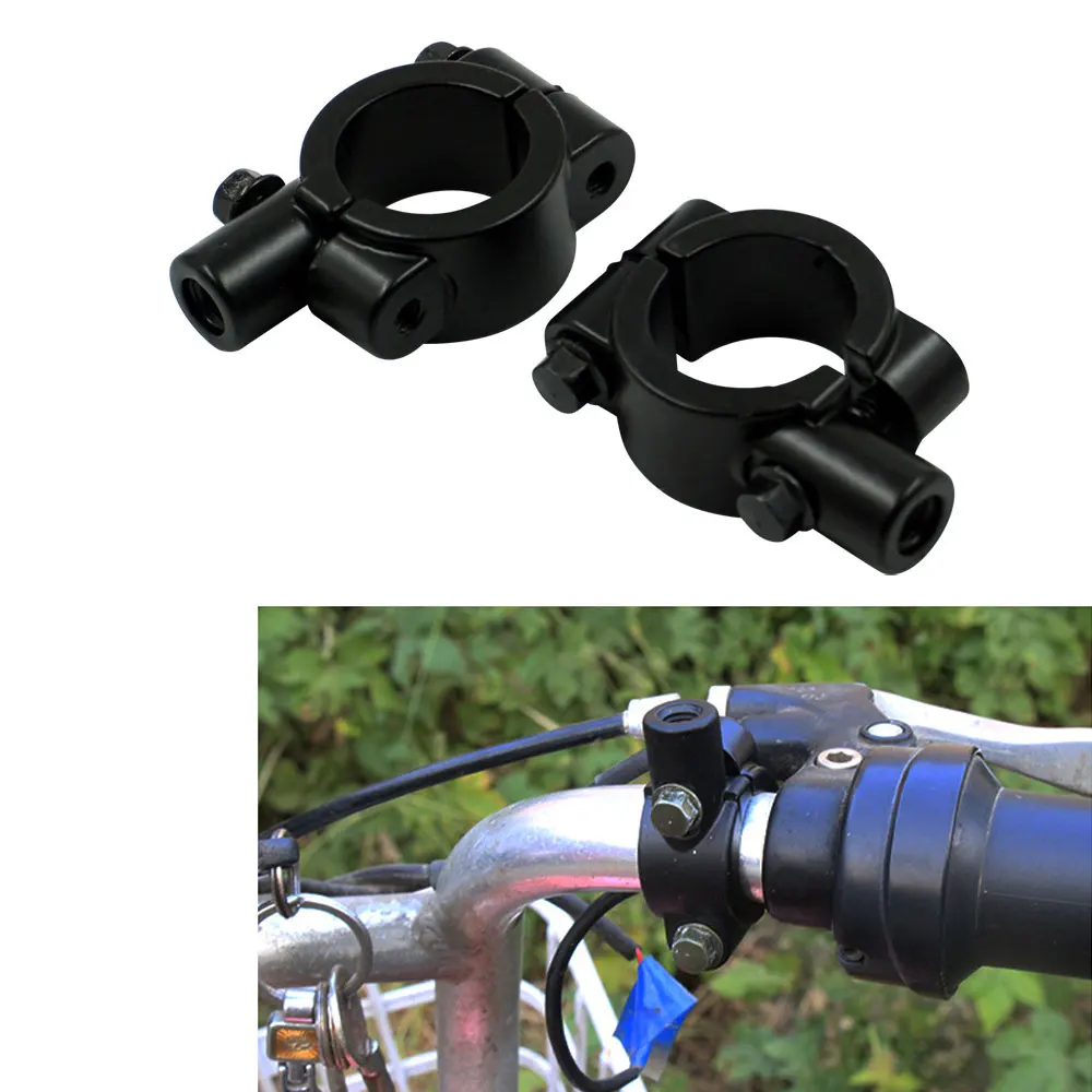 

2pcs 10mm 8mm Thread Motorcycle Mirror Mount Clamp Rear View Mirror Holder Adapter Retainer for Motorbike 22mm Handlebar Bracket