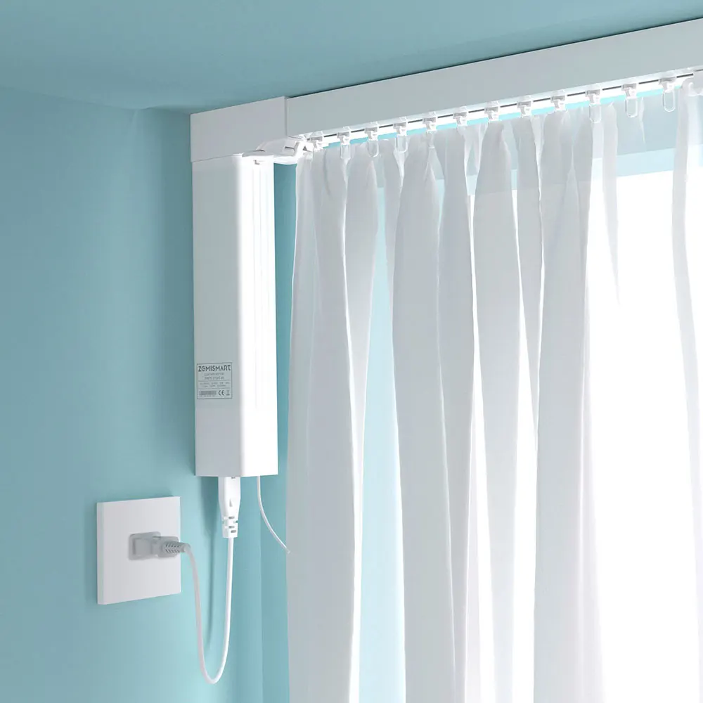 Zemismart Tuya Zigbee Curtain Motor with Track Zigbee 3.0 Electric Smart Curtain Smart Home Products Home Assistant